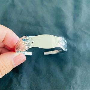 Sterling silver cuff spoon bracelet